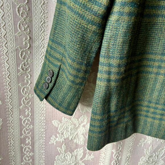 Loft Women's Green Houndstooth Blazer - Picture 3 of 8